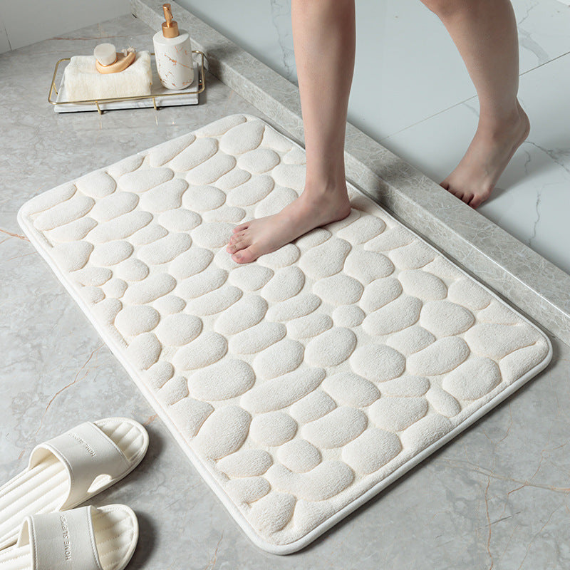 EcoStep™|玄関もバスルームも快適に。立体コブ模様の吸水マット。