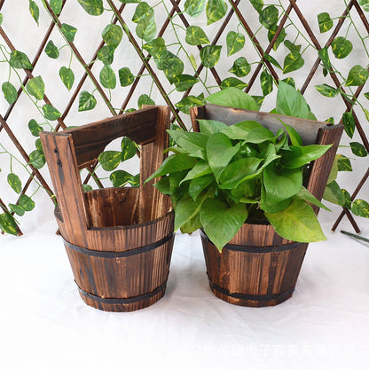 NaturaPot™｜自然になじむ。壁に飾る木製ガーデンポット