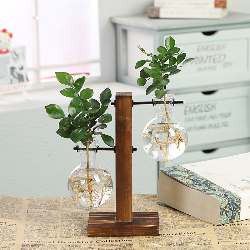 GreenVase™｜木とガラスで整う。植物をやさしく飾るナチュラルベース