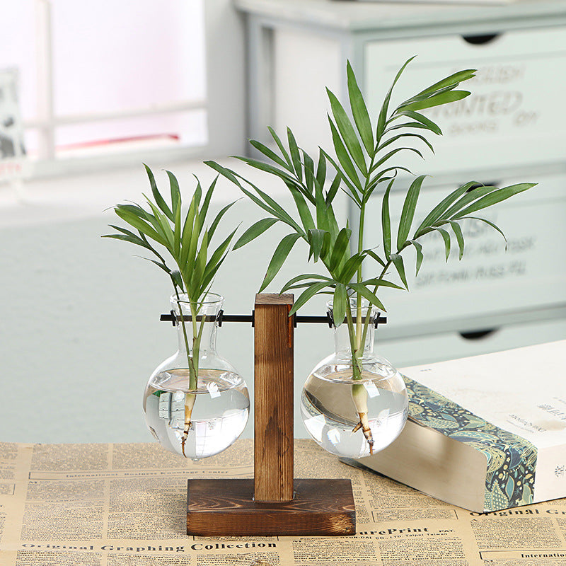 GreenVase™｜木とガラスで整う。植物をやさしく飾るナチュラルベース