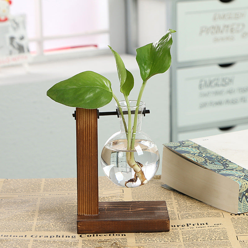 GreenVase™｜木とガラスで整う。植物をやさしく飾るナチュラルベース