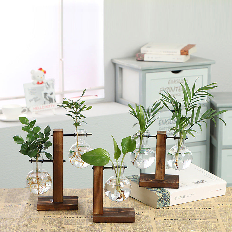 GreenVase™｜木とガラスで整う。植物をやさしく飾るナチュラルベース