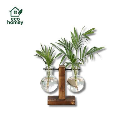 GreenVase™｜木とガラスで整う。植物をやさしく飾るナチュラルベース