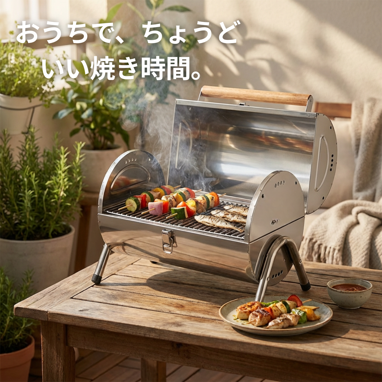 KomoGrill™｜どこでも炭火。気軽に連れていける一台