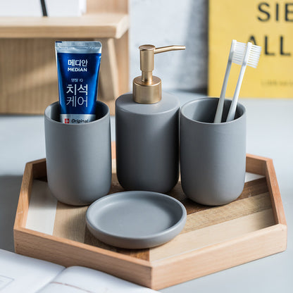 LuxeSet™｜上品で洗練された、陶器のバスルーム3点セット。