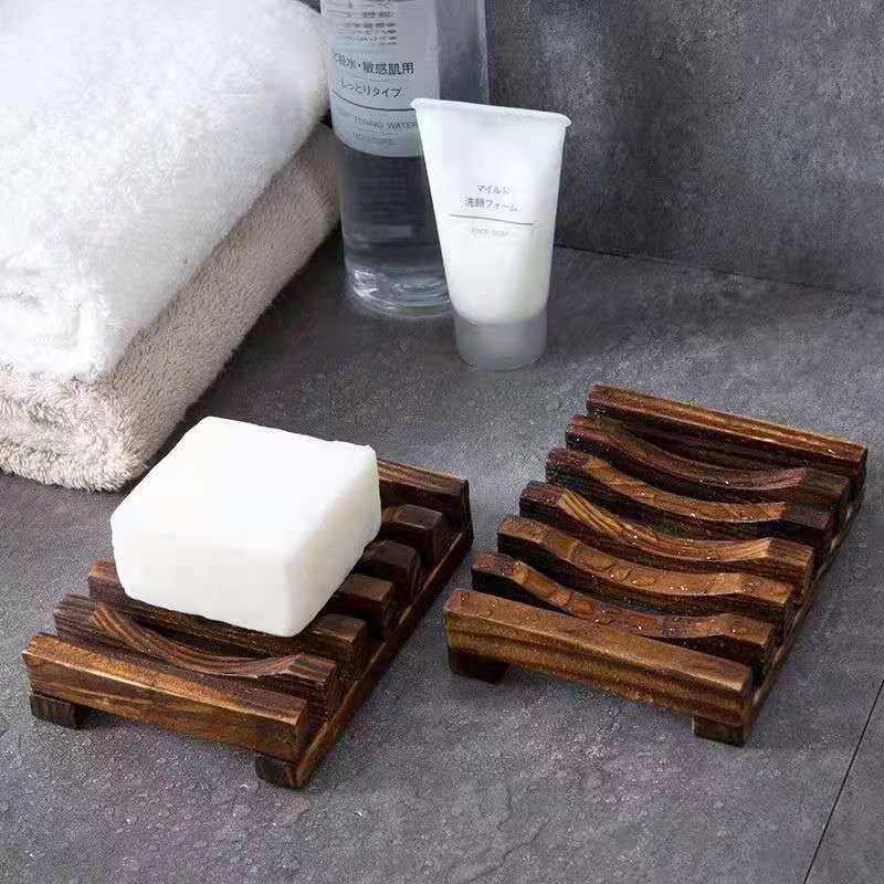 EcoDrain™｜Long-lasting soap. Natural wood soap dish.