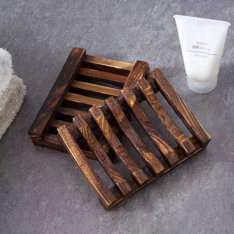 EcoDrain™｜Long-lasting soap. Natural wood soap dish.