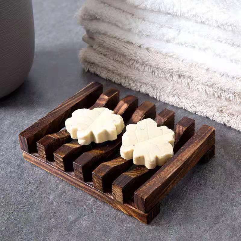 EcoDrain™｜Long-lasting soap. Natural wood soap dish.