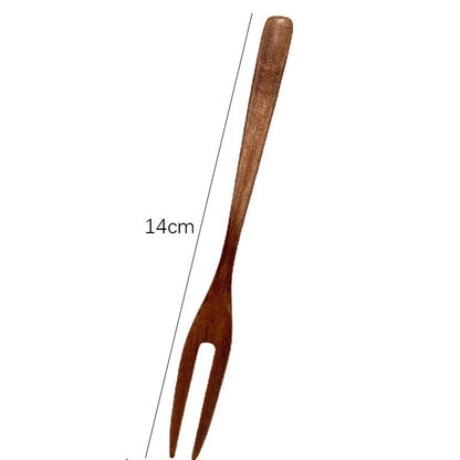 EcoFork™｜木のぬくもりで味わう。天然木の二又フルーツ＆デザートフォーク