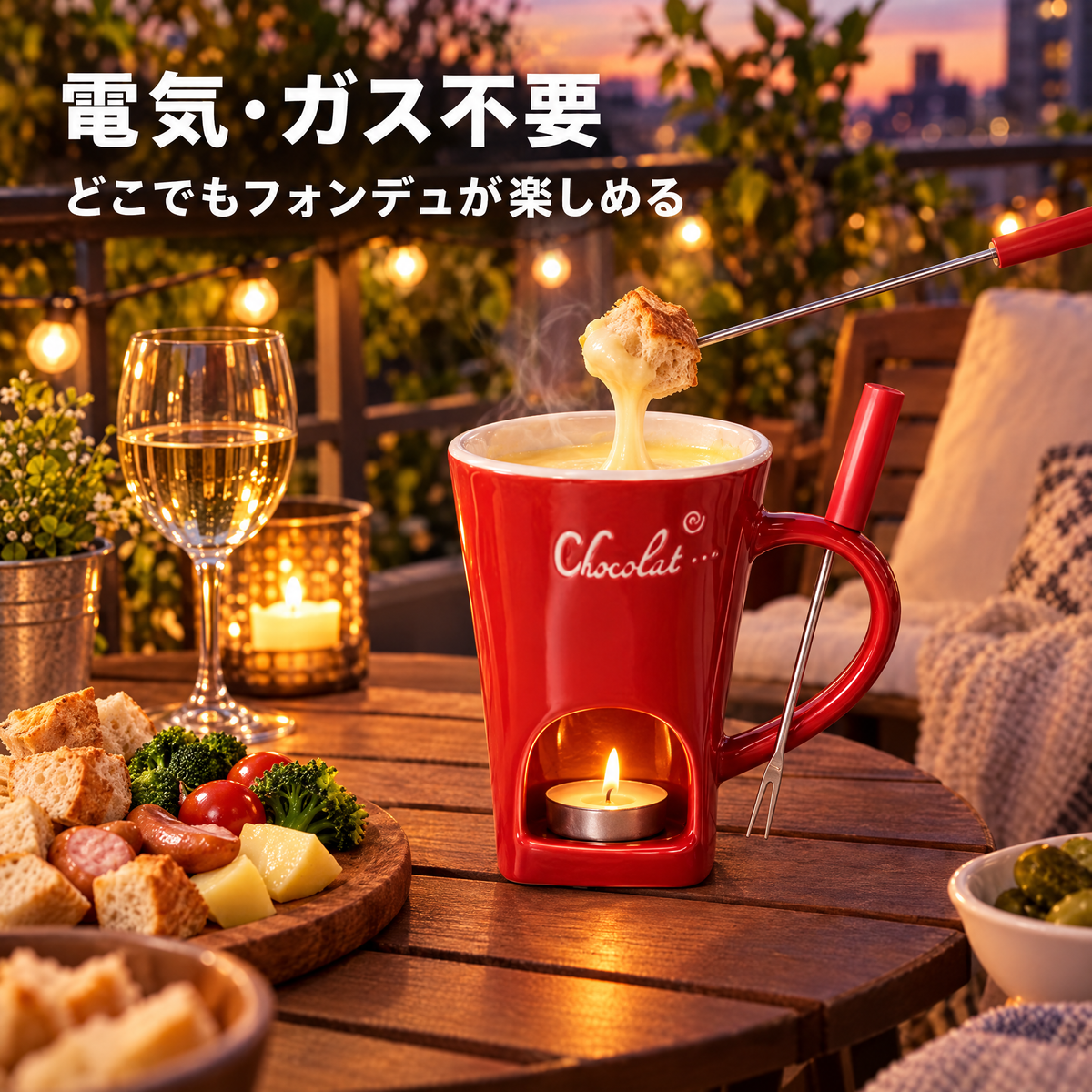 Hocco™｜ほっとする時間に。キャンドル式フォンデュカップ