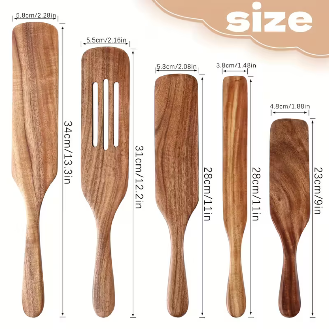 《5種から選べる単品販売》AcaciaMate™｜ナチュラル素材で安心！アカシア木製キッチンツール