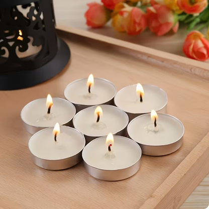 《50個入》Hotto™｜やさしく灯る、白いティーライトキャンドル