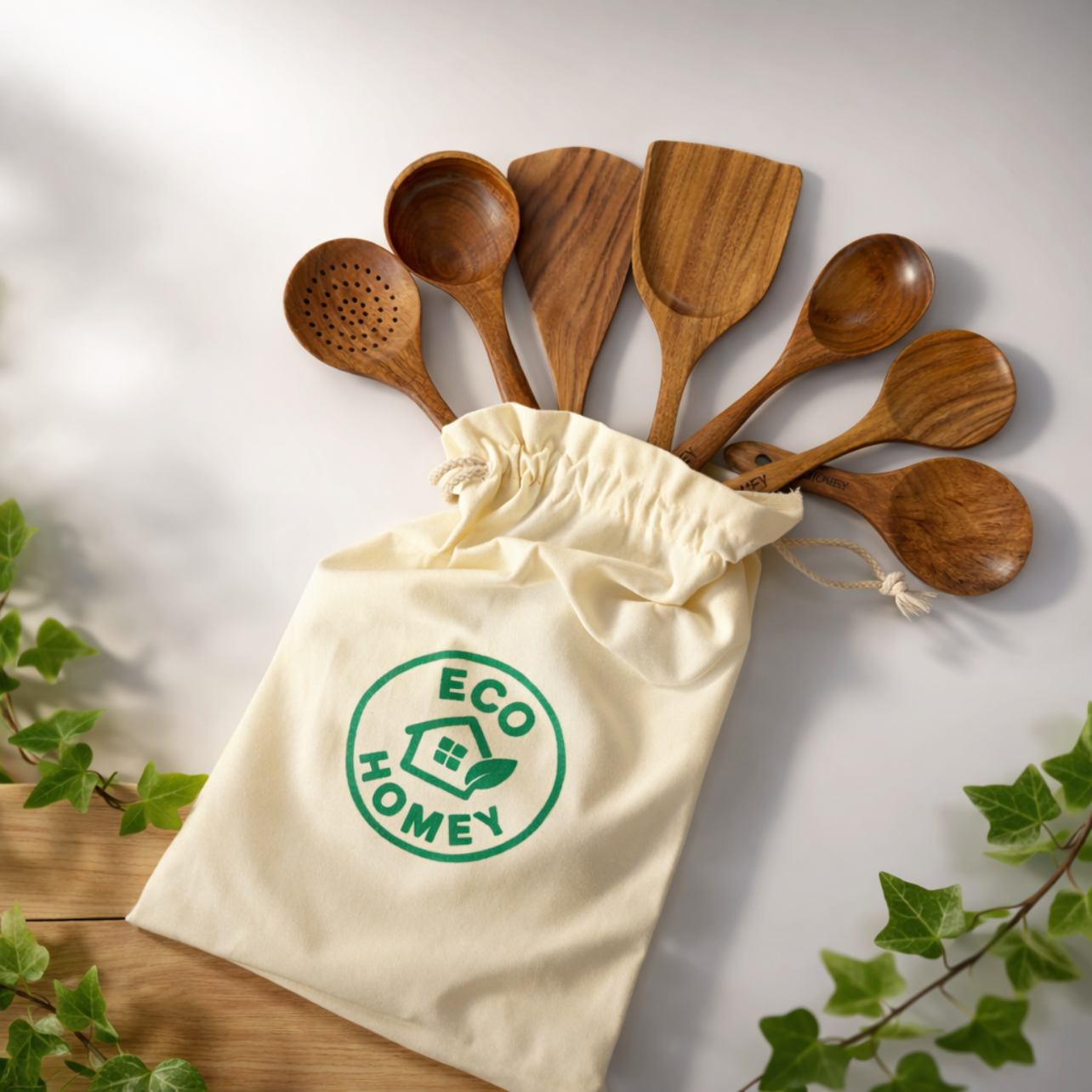 7個 TeakMate™ | ナチュラル素材で安心！木製ツール7点セット