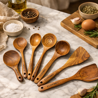 7個 TeakMate™ | ナチュラル素材で安心！木製ツール7点セット