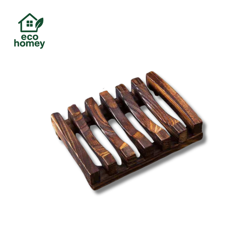 EcoDrain™｜Long-lasting soap. Natural wood soap dish.