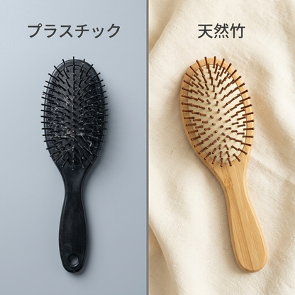 EcoShua™｜竹と炭化木の、頭皮と髪にやさしい健康コーム。